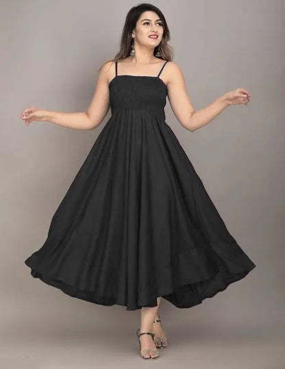 Women's Maxi Black Full Length Dress